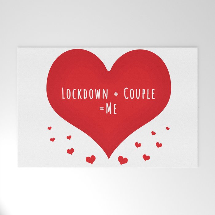 Lockdown plus couple equals me Welcome Mat