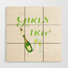 Girls Trip Weekend Las Vegas Wine Glasses Wood Wall Art