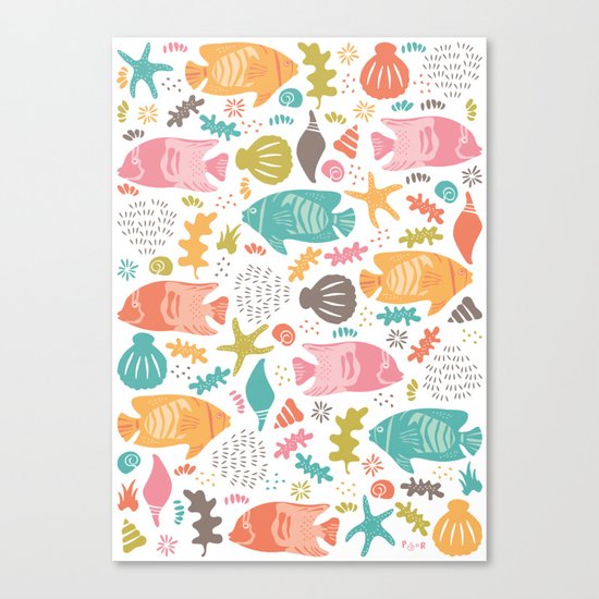 Retro Fish Canvas Print