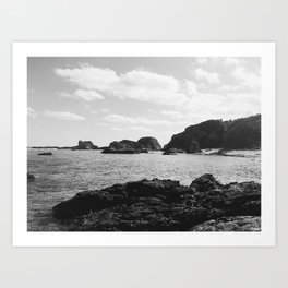 B&W Okinawa, Japan Beach Ocean View 2 Art Print