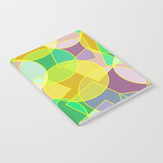 Colorful abstract geometric pattern Notebook