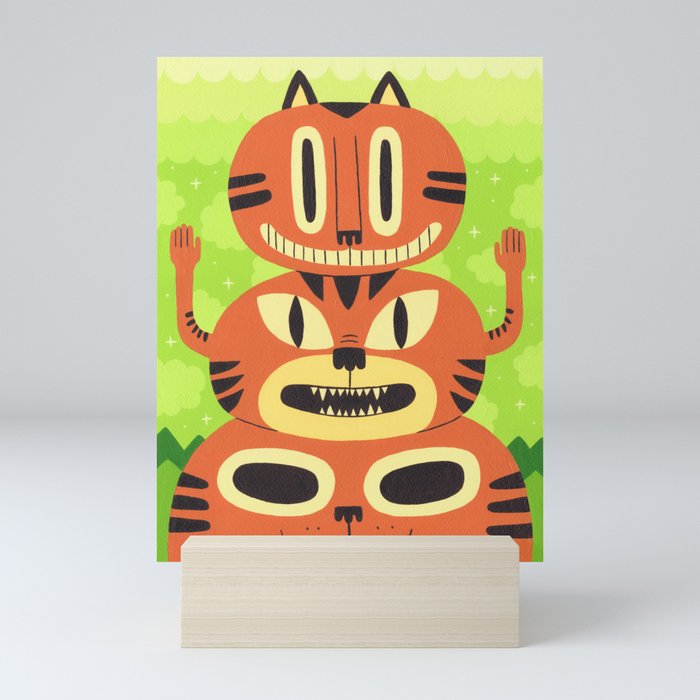 Totem Cat Mini Art Print