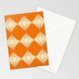 Diamond Tragedy Orange Stationery Card