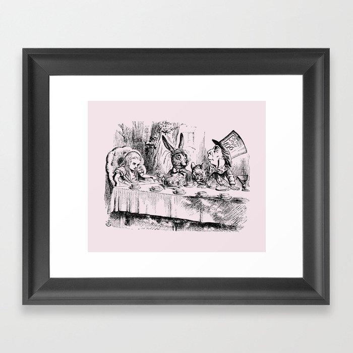 Blush pink - mad hatter's tea party Framed Art Print