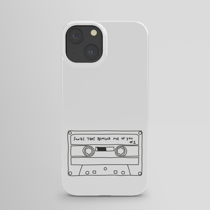 Songs that remind me of you #1 - Drawing Line art Doodle Style Mood iPhone Case