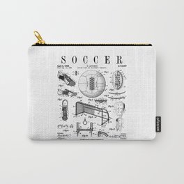 Soccer Player Football Vintage Patent Drawing Print Carry-All Pouch | Player, Soccerfan, Patentart, Soccermom, Soccerdad, Coach, Football, Vintagepatent, Drawing, Soccerplayer 