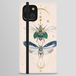 Moon insects iPhone Wallet Case