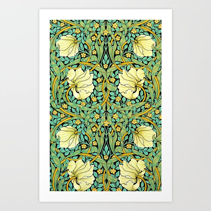 William Morris Vintage Floral Pattern Art Print By Labelstone Society6