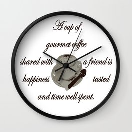 A Cup Of Gourmet Coffee Shared With A Friend Wall Clock