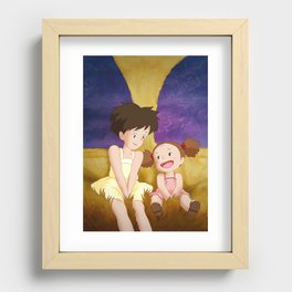 Mei & Satsuki Inside the Catbus Recessed Framed Print