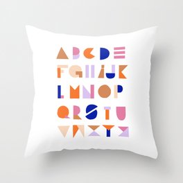 Papercut ABC Throw Pillow