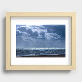 Beach Ocean Clouds Recessed Framed Print