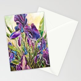 Purple Irises Stationery Cards