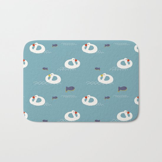 Beach buoy blue Bath Mat