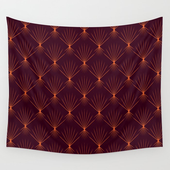 Elegant art deco geometric seamless pattern digital art.  Wall Tapestry