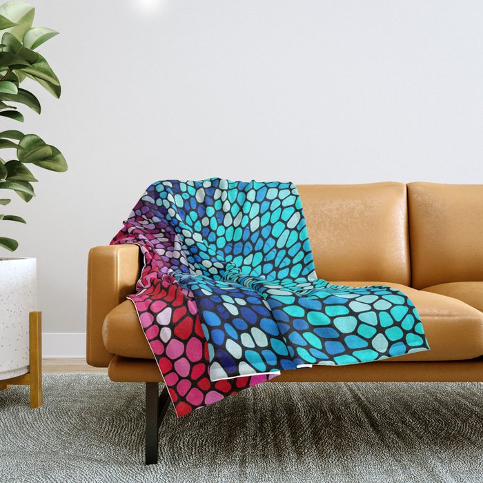 Teal and pink throw blanket sales