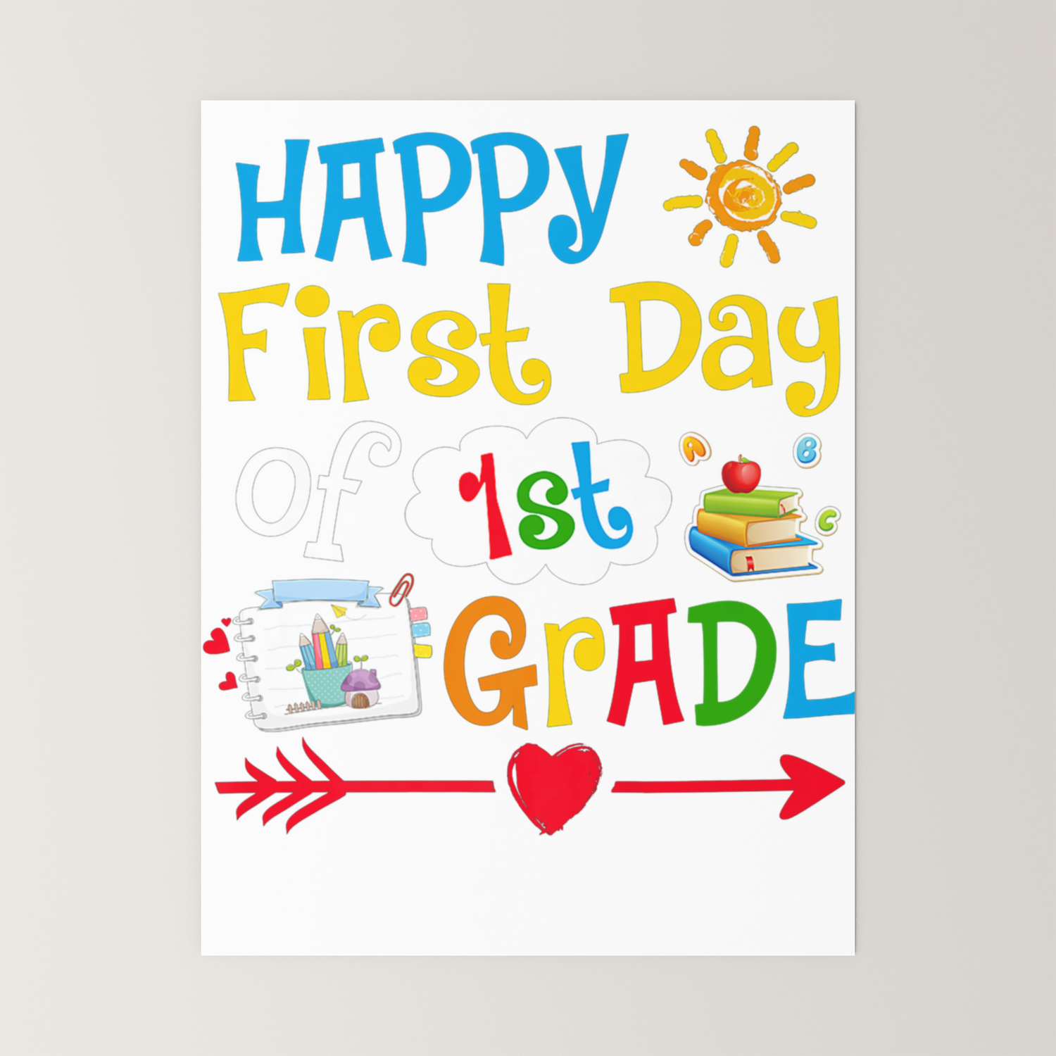 Happy First Day 1st Grade Mini Art Print By Tee4us Society6