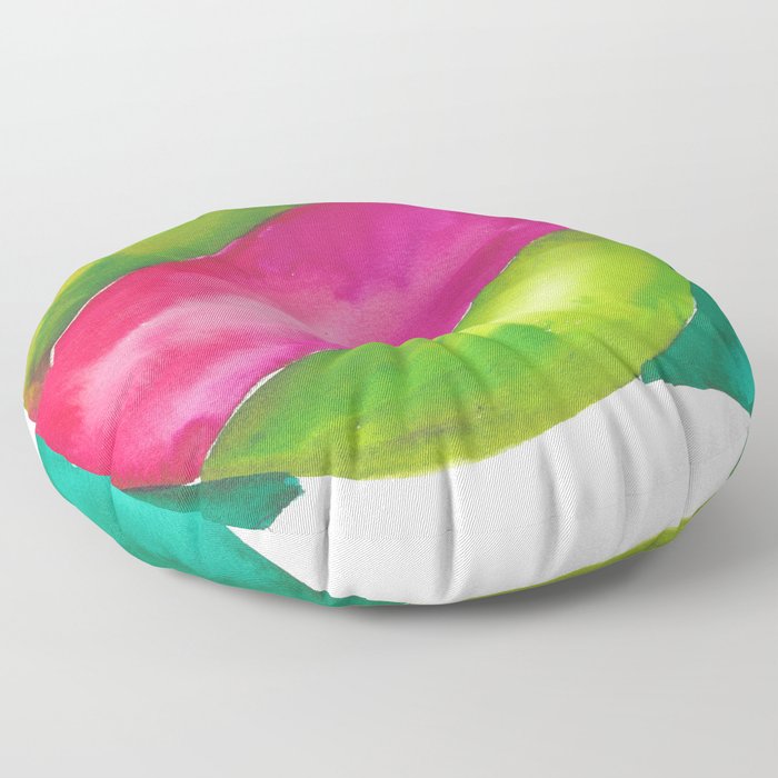 180819 Geometrical Watercolour 2  | Colorful Abstract | Modern Watercolor Art Floor Pillow