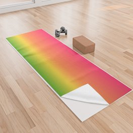 OMBRE BRIGHT COLORFUL RAINBOW STRIPES  Yoga Towel