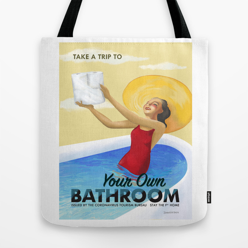 Your Own Bathroom Tote Bag By Jenniferbaer Society6 Own Bathroom Tote Bag By Jenniferbaer