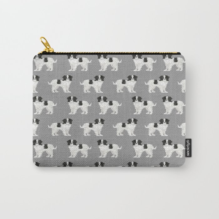Japanese Chin dog breed cute illustration custom pet portrait by pet friendly Carry-All Pouch