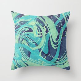 Ocean Breeze abstract  Throw Pillow