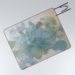 Ocean Hue Sea Glass Picnic Blanket