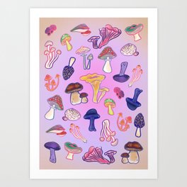 Funky Fungi II Art Print