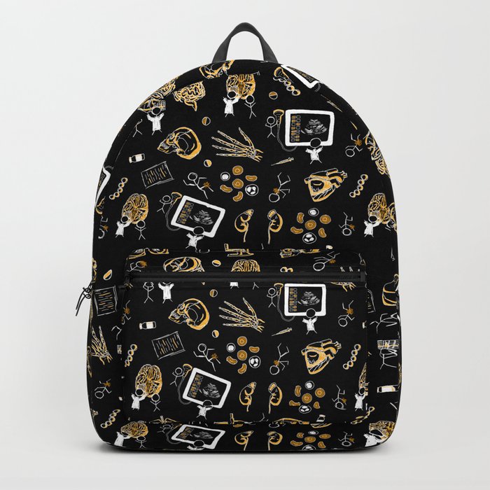 Academic Medicine - Yellow on Black Backpack
