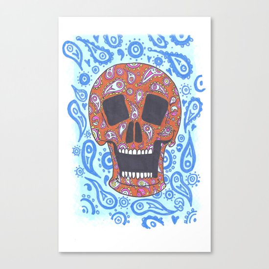 Paisley Skull Canvas Print