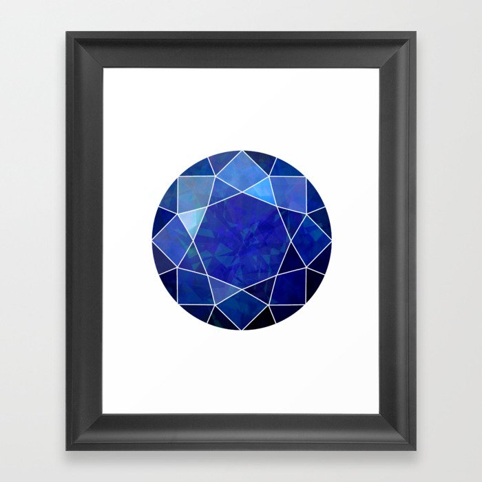 Sapphire Gem Framed Art Print