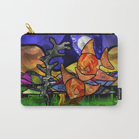 Doodlage 02 - As the fishes swim Carry-All Pouch