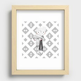 le retro couple Recessed Framed Print