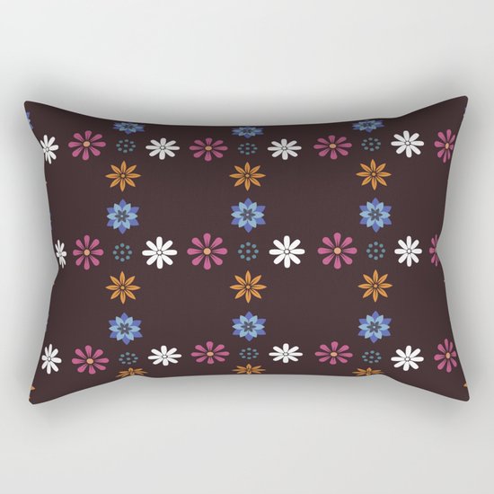 Floral Pattern Rectangular Pillow