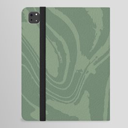 Abstract Swirl Marble (sage green) iPad Folio Case