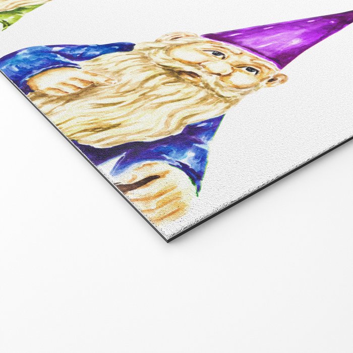 Colorful Gnome Spring Watercolor Illustration Welcome Mat By Erika
