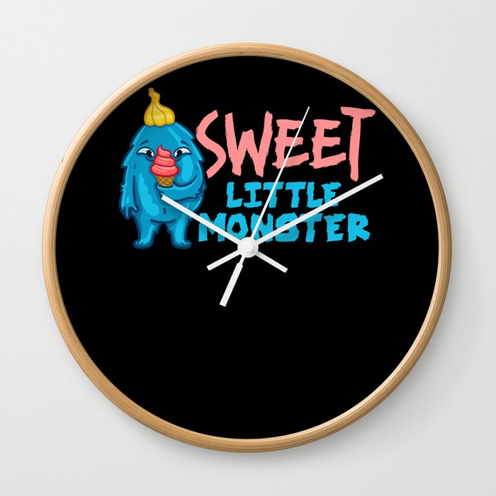Sweet Little Monster Family Birthday Costume Wall Clock