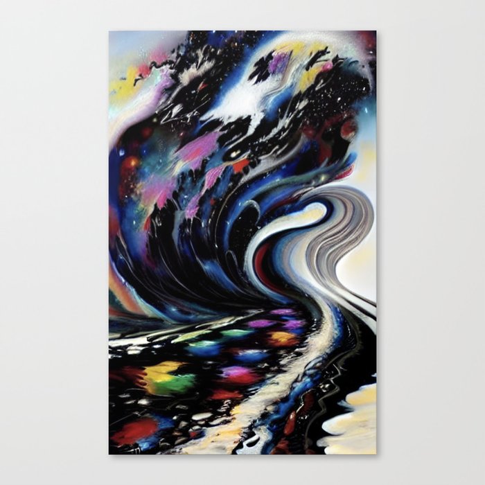 Rainbow Waves Canvas Print