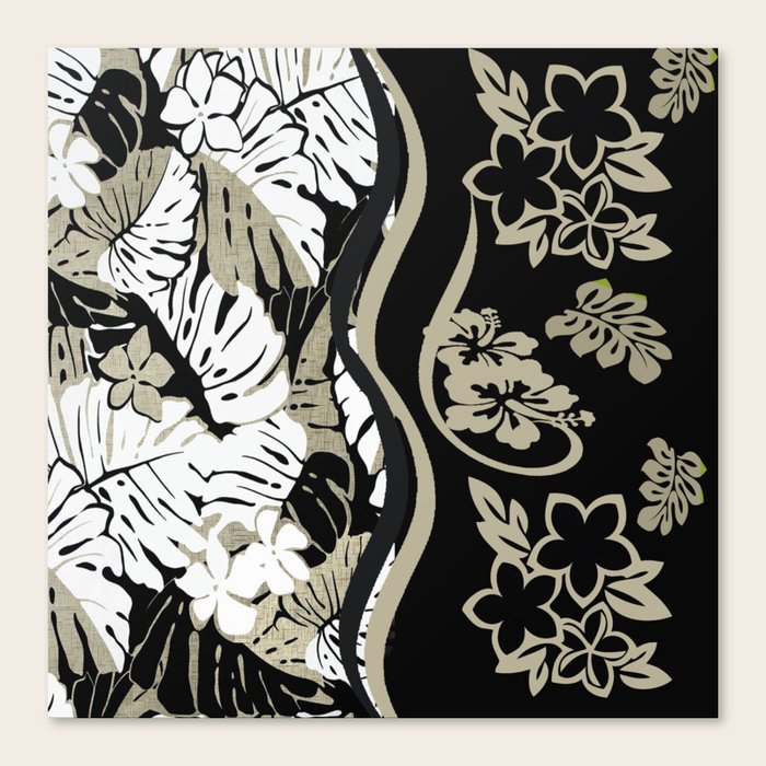 Traditional Hawaiian Print with Floral Accent Canvas Print by JMarielleArts Society6