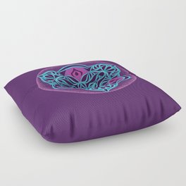 Purple Tiger Mandala  Floor Pillow