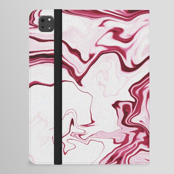 Red Marble Textured iPad Folio Case
