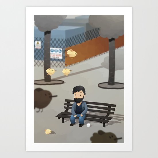 Sad Keanu Art Print