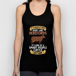 Hereford Cow Cattle Bull Beef Farm Unisex Tank Top