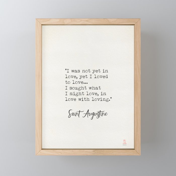 Saint Augustine quote c Framed Mini Art Print