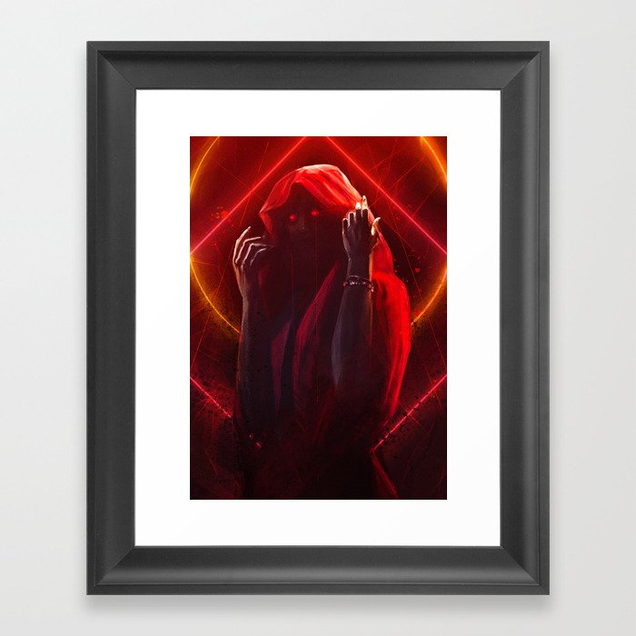 Red Witch Framed Art Print