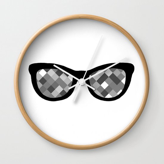 Diamond Eyes Black and White Wall Clock