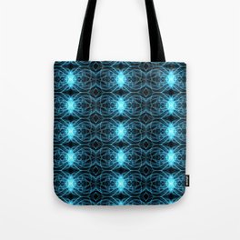Liquid Light Series 1 ~ Blue Abstract Fractal Pattern Tote Bag