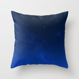Blue Night Sky (Color) Throw Pillow