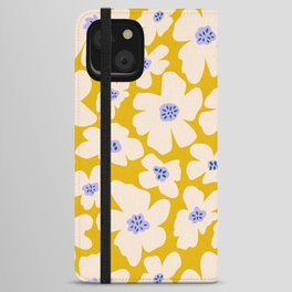 Retro Daisy - yellow, white and purple  iPhone Wallet Case