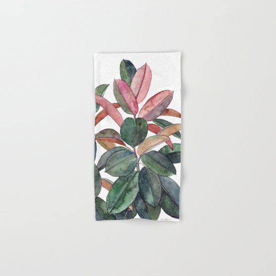 Rubber Plant Hand & Bath Towel